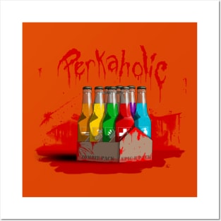 Zombie 8-Pack Bloodied Perkaholic on Orange Posters and Art